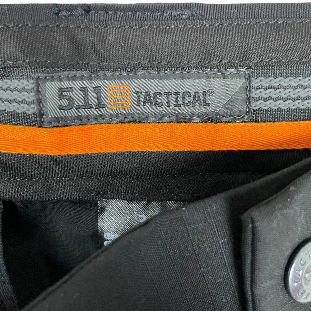 5.11 Tactical Black Ripstop Pants Mens 34 Gorpcore Utility Cargo Raw‎ Hem